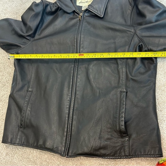 EDDIE Bauer women’s dark chocolate brown vintage leather jacket Sz XL - Picture 13 of 14